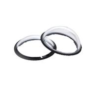 FACAIIO Lot de 2 bouchons de protection d'objectif en verre trempé pour Insta360 X4 Air, noir, 3 x 3 x 1 cm