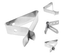 FACAIIO Lot de 2 clips de sonde pour thermomètre en acier inoxydable | Support pour café et barbecue, gadget de cuisine anti-rouille, anti-brûlure, couleur argent