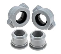 FACAIIO Lot de 2 écrous de raccord de tuyau d'eau avec rondelle en caoutchouc pour pompe de spa Coleman, raccord à vis en plastique gris pour tuyaux B C, joint anti-fuite, facile à installer