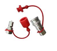 FACAIIO - Lot de 2 machines agricoles à couplage rapide, acier au carbone avec filetages NPT, connexion à verrouillage à bille et fermeture automatique de la vanne