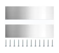 FACAIIO Lot de 2 plaques de porte en acier inoxydable avec vis, protection contre les rayures pour portes battantes intérieures et extérieures