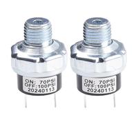 FACAIIO Lot de 2 pressostat de compresseur d'air 70-100 PSI 1 10,2 cm NPT Aluminium 20 A 12 V 24 V pour suspension pneumatique de train
