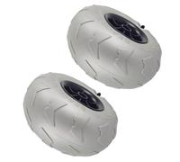 FACAIIO Lot de 2 roues de rechange pour chariot de plage, pneus ballon en PVC 205 x 115 x 20 mm pour chariots de camping, kayak, 2-4 psi, gris