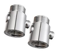 FACAIIO Lot de 2 valves d'arrêt de pommeau de douche avec bouton de pause, contrôleur d'arrêt d'eau en ABS pour douche de salle de bain, vanne de contrôle du débit argentée compatible avec la plupart
