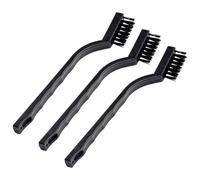 FACAIIO Lot de 3 brosses de nettoyage antistatiques ESD pour électronique sensible PCB SCD, poignée antidérapante de 170 mm, brosses de dépoussiérage noires