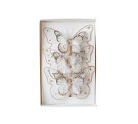 FACAIIO Lot de 3 décorations de sapin de Noël à suspendre en tissu pour décoration de maison de vacances en or, bleu et rose