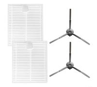 FACAIIO Lot de 4/15 brosses latérales et filtres remplaçables compatibles avec ILIFE V20, pour aspirateurs Vyzzle D10 (A)