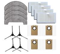 FACAIIO Lot de 4 filtres de rechange pour balai serpillère et brosse latérale pour aspirateur robot Monsga, MS1, MAX, lot de 4 accessoires avec microfibre pour serpillères et filtres HEPA