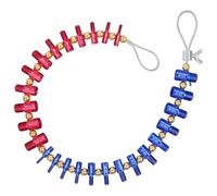 FACAIIO Lot de 44 jauges de filetage pour identification de la taille des écrous et des boulons avec 26 jauges externes/internes - 35,6 cm et 12 métriques, en acier au carbone, pour rouge/bleu/laiton