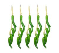 FACAIIO Lot de 5 décorations à suspendre en forme de piment artificiel, 50 à 55 cm, décoration de cuisine rustique, pour ficelle de légumes séchés rouge/vert, accessoire de photographie