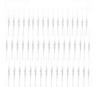 FACAIIO Lot de 50 colonnes de glace en acrylique transparent pour sapin de Noël - 15 x 2,5 cm