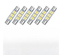 FACAIIO Lot de 6 ampoules LED Xénon 3Sfor MD 6641 6614F pour pare-soleil de maquillage pour miroir Fusible Lumière, 12 V, 5050 Sfor MD, 5500-6000 K, 42Lfor M, 29 mm