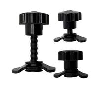 FACAIIO Lot de 6 boulons de poignée en étoile M8 pour bateau, 20 mm à 45 mm, vis d'arrimage avec bouton pour lit de camion, accessoires d'arrimage pour camping-car, ligne aérienne