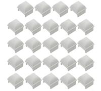 FACAIIO Lot de 6 cache-poteaux de clôture de piscine blancs en polypropylène pour poteaux carrés de 3,8 cm, compatibles avec les piscines hors sol JW Esther Williams, sécurité lisse, lot de 6 (24