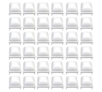 FACAIIO Lot de 6 cache-poteaux de clôture de piscine blancs en polypropylène pour poteaux carrés de 3,8 cm, compatibles avec les piscines hors sol JW Esther Williams, sécurité lisse, lot de 6 (36