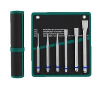 FACAIIO Lot de 6 outils de poinçonnage plat en alliage d'acier robuste pour l'entretien des machines et la réparation de montres, 150 à 200 mm