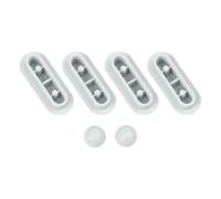 FACAIIO Lot de 6 tampons anti-chocs pour siège de toilette - Kit de remplacement 4 pour siège + 2 couvercles supérieurs - ABS + TPE - Réduction du bruit