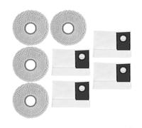 FACAIIO Lot de 8 sacs à poussière et serpillères pour Midea V16 Pro, Mini et Eureka J15 Max Ultra, kit de nettoyage avec sacs scellés et lingettes lavables en microfibre