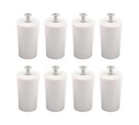 FACAIIO Lot de 8 volets roulants avec vis, butée en polypropylène blanc, 40 mm