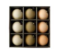 FACAIIO Lot de décorations de Noël en velours floqué de 8 cm - 9 couleurs à suspendre pour décoration d'arbre, décoration festive de style européen