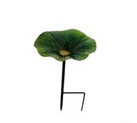 FACAIIO Mangeoire à oiseaux en fer robuste avec plateau à base de fleurs pour soutenir naturellement les oiseaux et les pollinisateurs (vert)