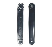 FACAIIO Manivelle de vélo en acier 170 mm pour vélo d'appartement, longueur 200 mm, espacement des trous de vis M14, trou prismatique 13 x 13 mm, noir