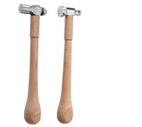 FACAIIO Marteau de fabrication de bijoux avec manche en bois pour orfèvres et bijoutiers, tête en métal haute dureté, prise en main antidérapante