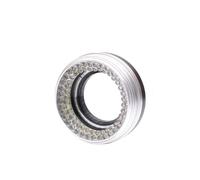 FACAIIO Microscope monoculaire 72 LED avec variateur d'intensité 50 mm | Diamètre : 6500 K - Blanc lumière du jour - Accessoire d'observation en laboratoire - Biologie - Argent