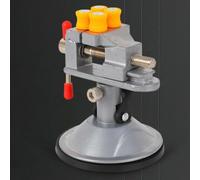 FACAIIO Mini étau portable avec base ventouse, pour rotation à 360° pour bijoux, électronique, modélisme, alliage d'aluminium, clé incluse, rouge