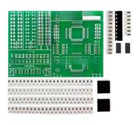 FACAIIO Mount Soldering Practice Board with 106 Components LQFP-44/-14 Chip Training Kit Electronics Education, Green 7,9 x 5,5 cm