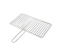 FACAIIO Panier de barbecue en acier inoxydable avec long manche pour viande, fruits de mer, légumes (barre verticale 24 x 35 cm)