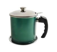 FACAIIO Passoire à graisse 1,3 L en acier inoxydable avec couvercle et filtre, passe au lave-vaisselle pour réutilisation d'huile de cuisson