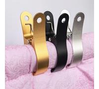 FACAIIO Pinces à linge extra larges en alliage d'aluminium - 5,5 cm de large - Anti-rouille - Pour séchage de courtepointes et serviettes - Argenté