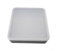 FACAIIO Plaque de cuisson en acier inoxydable, avec grille de refroidissement et couvercle, pour four, cuisine, lave-vaisselle, antirouille, 31 x 24 x 5 cm