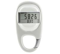 FACAIIO Podomètre numérique LCD 3D avec compteur de pas pour fitness, course à pied, suivi de l'activité quotidienne, grand écran, clip et cordon, noir/blanc