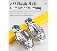 FACAIIO Poignée de porte de tricycle en aluminium pour quadricycle électrique, 17 x 9 cm, argenté, résistant à la corrosion pour noyau multi-dents, installation facile, grande compatibilité