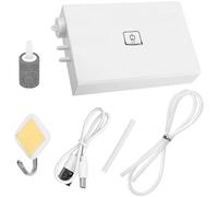 FACAIIO Pompe à oxygène portable 3600 mAh USB-C étanche avec double débit 1,5 L/min et 3,0 l/min pour la pêche, blanc