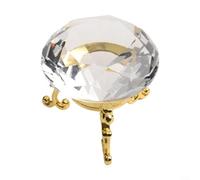 FACAIIO Présentoir de boules de cristal pour petits ornements, doré, 5,4 x 4,4 cm, support décoratif élégant en plastique pour cristaux, diamants, marbres, figurines