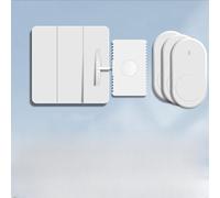 FACAIIO Robot de télécommande radio fréquence pour bouton-poussoir intelligent, portée de 10 à 20 m, matériau ABS, blanc, 51 x 54 mm