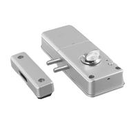 FACAIIO Serrure de porte intelligente invisible pour portes en bois, déverrouillage de carte d'application Tuya, serrure électronique Bluetooth pour l'intérieur, noir/argent