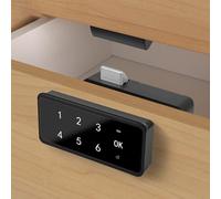 FACAIIO Serrure de tiroir et d'armoire numérique intelligente avec entrée sans clé, mot de passe virtuel, chargement de secours USB et alarme antivol en noir