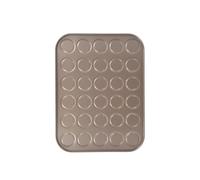 FACAIIO Silpat Tapis de cuisson anti-adhésif pour macarons, biscuits, pâtisseries - Acier au carbone avec sans revêtement, passe au lave-vaisselle, réutilisable au four et au micro-ondes (26,5 x 26,5