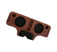 FACAIIO Station de tassage en bois pour porte-filtre à café avec organisateur de distributeur, design 6 en 1, bois de hêtre/sapelli, 25 x 7,5 x 2,5 cm