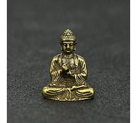 FACAIIO Statue de Bouddha Sakyamuni en cuivre pur bronze Décoration de table Bouddhisme chinois Figurine décorative pour la maison ou le bureau