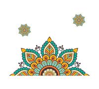 FACAIIO Sticker mural en vinyle pour décoration d'intérieur, motif mandala datura zen, autocollant mural en PVC imperméable pour salon, bar, verre, 30 x 60 cm