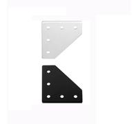 FACAIIO Support d'angle en alliage d'aluminium à 90 degrés, profil 2020, connecteur de plaque de jonction à 5 trous, argenté