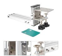 FACAIIO Support de levier de vitesse en métal robuste pour Logitech G29 G920 G27 G25 pour Thrustmaster T300RS, pour plaque de montage en L pour Sim Racing Rig Pince de bureau Argenté