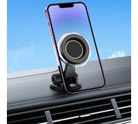 FACAIIO Support de téléphone magnétique extensible pour iPhone, tableau de bord à ventouse, solide pour base sous vide, véhicule, noir