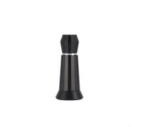 FACAIIO Tamper à expresso en aluminium de qualité supérieure avec design italien, base plate de 4,65 cm, distributeur de café moulu, presse ergonomique pour une extraction parfaite, noir