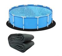 FACAIIO Tapis de piscine rond de, tapis piscine epais pour villa, cour, pour villas de loisirs 5.5 m